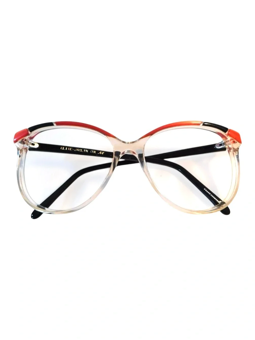 1980’s Oversized Cateye Frames in Red/ Black‎ Eyeglasses or Sunglasses, Unworn